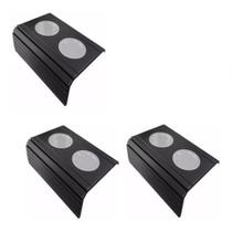 Kit 03 Esteira Decorativa Laqueada Sofá Copo Alumínio Preta