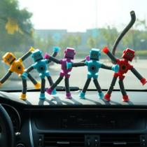 Kit 03 Estica E Puxa Et Robo Tubo Led Ventosa Brinquedo Criança Diversão poptube