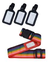 Kit 03 Etiqueta Tag Mala Viagem Identificação De Mala Bag