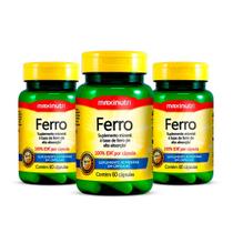 Kit 03 Ferro 100% Idr Com 60 Cápsulas Maxinutri