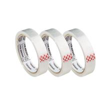 Kit 03 Fita Adesiva Transparente 19mm x 50m - BRW Kit 03 Fita Adesiva Transparente 19mm x 50m - BRW