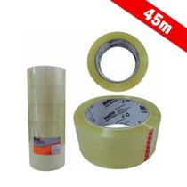 Kit 03 fitas adesivas transparente 45mx45mmx40mic - bestfer
