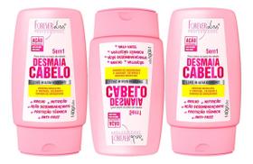 Kit 03 Forever Liss Desmaia Cabelo Leave In Hidratante 150g