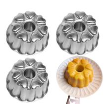 Kit 03 Forma Decorada Para Bolo Pudim Coração 18cm