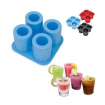 Kit 03 Formas De Gelo Copo Drink Bebidas Molde Ice Shot