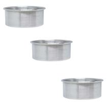 Kit 03 Formas Redonda Fundo Fixo 11X5 cm - Alumínio