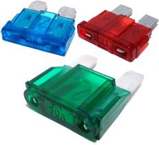 Kit 03 Fusível Lâmina Extra Grande Max Universal 30A 40A 50A