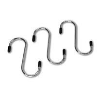 Kit 03 Ganchos S Aço Inox Utensílios Cozinha Suporte Barra Kit 03 Ganchos S Aço Inox Utensílios Cozinha Suporte Barra