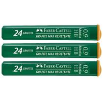 Kit 03 Grafites Técnico Polymer 0.9mm HB/2B/B Faber-Castell Tubo c/ 24 Minas (Graduação à Escolher)