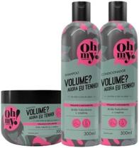 Kit 03 itens Shampoo Condicionador e Máscara Volume Agora eu tenho! Oh My! 300mL