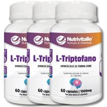 Kit 03 l-triptofano 1000mg 60caps nutrivitalle