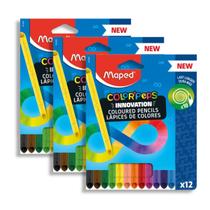 Kit 03 Lápis de Cor 12 Cores Infinity Color'Peps Triangular Infinito Maped Kit 03 Lápis de Cor 12 Cores Infinity Color'Peps Triangular Infinito Maped