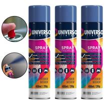 Kit 03 Latas Tinta Spray ul Escuro 400Ml Uso Geral