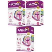Kit 03 Lavitan Az Mulher Cimed 60 Comprimidos Cada Caixa Total 180 Comprimidos