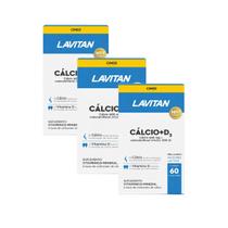 Kit 03 Lavitan Cálcio + D3 600mg + 200UI 60 Comp Cimed