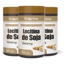 KIT 03 Lecitina De Soja 1000mg 60 Cápsulas Fitoprime