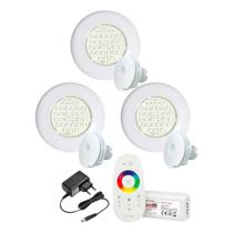 Kit 03 Led 20w Rgb Central Touch Nicho Fibra Fonte 12v Kit 03 Led 20w Rgb Central Touch Nicho Fibra Fonte 12v