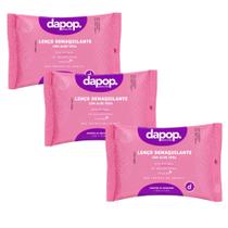 Kit 03 Lenço Demaquilante Dapop Aloe Vera 25 Unidades Kit 03 Lenço Demaquilante Dapop Aloe Vera 25 Unidades