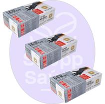 Kit 03 Luva Descartável Nitrílica Sem Pó Preta M Descarpack Kit 03 Luva Descartável Nitrílica Sem Pó Preta M Descarpack