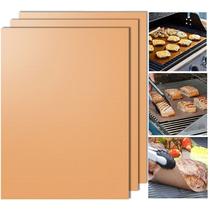 Kit 03 Manta Grill Antiaderente Teflon Grelha Para Churrasco