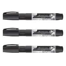 Kit 03 Marcadores Quadro Branco FABER-CASTELL Smart Click Recarregável
