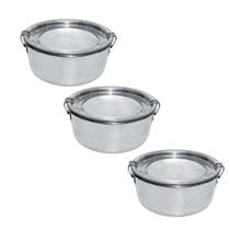 Kit 03 Marmitas de Alumínio Polido Nº 12 0,560 ML