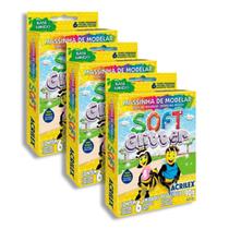 Kit 03 Massinha de Modelar 6 Cores Soft Glitter 90g - Acrilex Kit 03 Massinha de Modelar 6 Cores Soft Glitter 90g - Acrilex