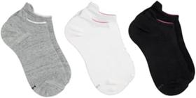 Kit 03 Meia Cano Curto Lupo Feminino 04536-089 Tamanho:34-39Cor:Branco-Cinza-Preto