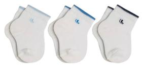 Kit 03 Meias Cano Médio Lupo Punho Soft Baby 02165-089 Kit 03 Meias Cano Médio Lupo Punho Soft Baby 02165-089