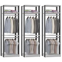 Kit 03 Modulos Para Closet Clothes 1005 Branco Espresso Be Mobiliario