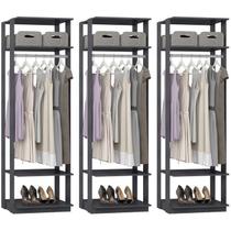 Kit 03 Modulos Para Closet Clothes 1008 Espresso Be Mobiliario