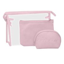 Kit 03 Necessaire Bolsa Organizador de Mala Viagem Maquiagem