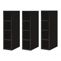 Kit 03 Nichos Garrafeiro Adega 100% Mdf Bp Garrafas Preto