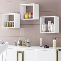 Kit 03 Nichos Infantil Organizador Branco Brilho 30cm A01 - D'Rossi Kit 03 Nichos Infantil Organizador Branco Brilho 30cm A01 - D'Rossi