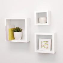 Kit 03 Nichos MDF Branco Decorativo Sala Banheiro Cozinha Quarto Bebe Variado