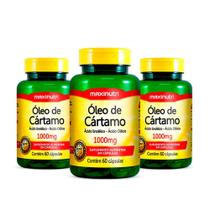 Kit 03 Oleo de Cartamo 1000mg com 60 Capsulas Loja Maxinutri