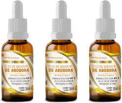 Kit 03 Óleo Semente Abóbora Gotas 30ml - Flora Nativa