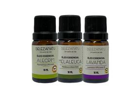 Kit 03 Óleos Essenciais Belezanatu Alecrim Melaleuca Lavanda