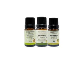 Kit 03 óleos essenciais belezanatu alecrim melaleuca olibano