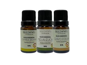 Kit 03 Óleos Essenciais Belezanatu Copaíba Melaleuca E Cravo