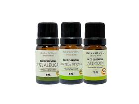 Kit 03 Óleos Essenciais de Melaleuca Hortelã e Alecrim 10ml Belezanatu