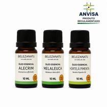 Kit 03 Óleos Essenciais de Melaleuca Hortelã e Alecrim 10ml Belezanatu Kit 03 Óleos Essenciais de Melaleuca Hortelã e Alecrim 10ml Belezanatu
