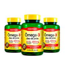 Kit 03 Omega 3 Oleo de Peixe 60 Capsulas 1000mg Loja Maxinutri