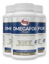 Kit 03 Omegafor Plus Ômega 3 120 Cápsulas Vitafor