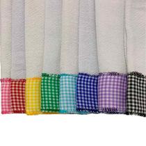 Kit 03 Panos Branco Grande Sortido 63x42cm Barrado Xadrez