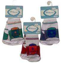 Kit 03 Pares De Meias Bebê Rikam Tamanhos 17 A 20 Cores Sortidas Kit 03 Pares De Meias Bebê Rikam Tamanhos 17 A 20 Cores Sortidas