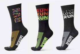 Kit 03 Pares Meia Corrida Hupi Estampas RUN Cano Médio Kit 03 Pares Meia Corrida Hupi Estampas RUN Cano Médio