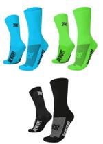 Kit 03 Pares Meia para Corrida HUPI Lisas Coloridas