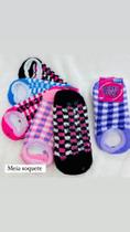 Kit 03 Pares Meia Soquete Pantufa Lã Veludo Adulto Pelúcia Feminino Coloridas Inverno Moda