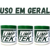Kit 03 Pasta de limpeza Lavagem a Seco Multiuso Limp Tek 500g